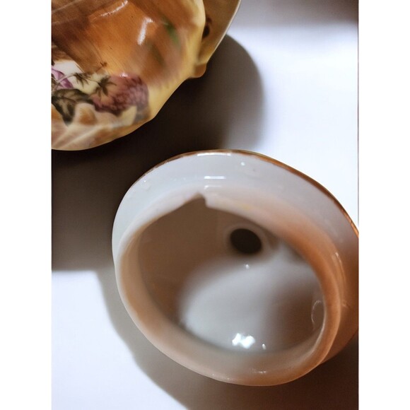 Vintage Japan Lusterware Creamer & Sugar Bowl Set – Fruit Design Gold Trim – MCM - Picture 10 of 11